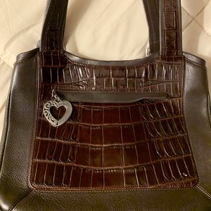 Brighton Vintage Leather/croc Purse